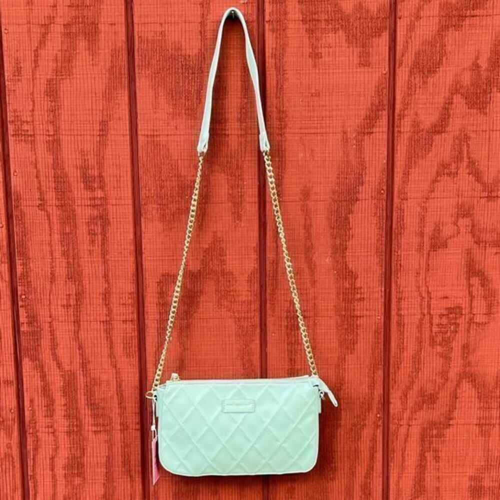 NWT Simply Southern Women's Quilted Leather Crossbody Bag‎ Mint